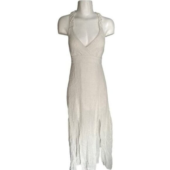 ILLA ILLA Front Slit white Gauze Maxi size small - Picture 6 of 11